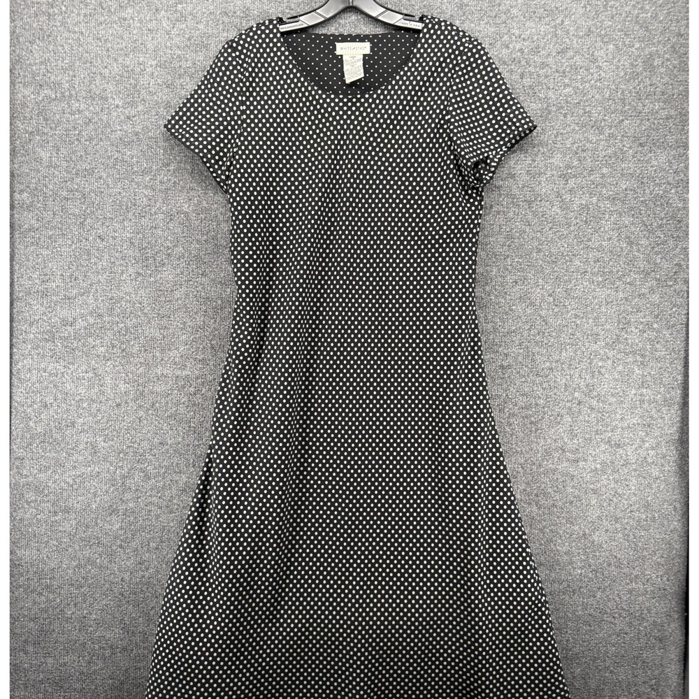 White Stag Dress 18 Black Polka Dots‎ Midi Y2K Fairy Grunge Whimsigoth Whimsical